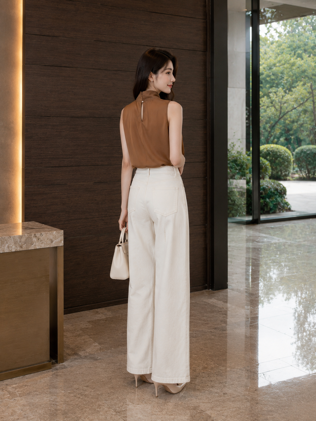 Áo kiểu voan cổ phối nơ
