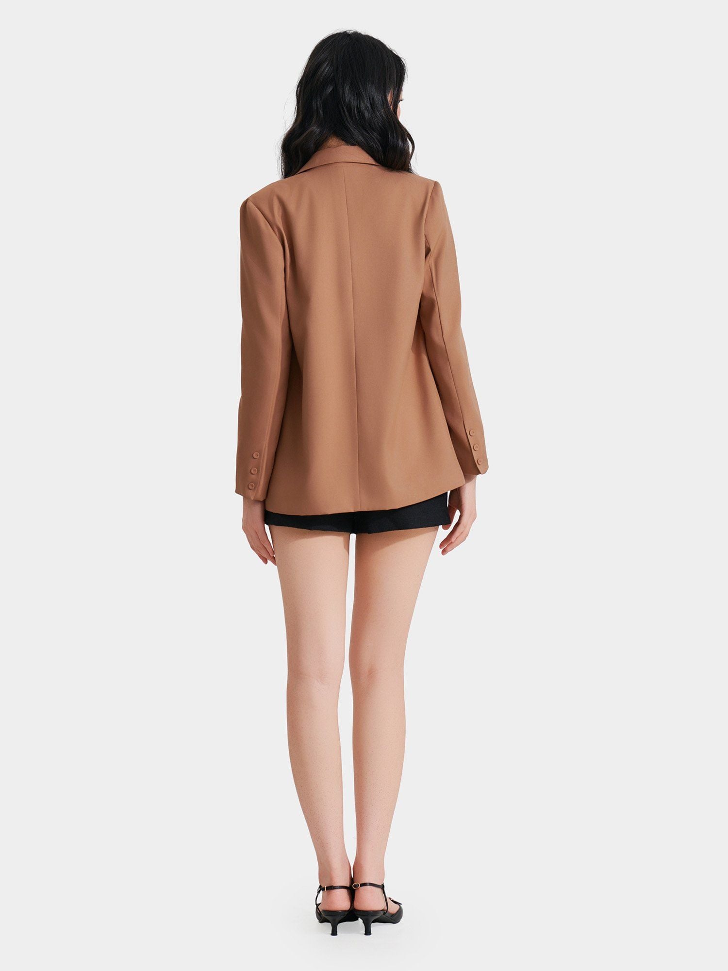  Áo blazer form cơ bản tay dài 2 túi 