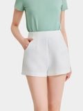  Quần short linen túi xéo nhấn li trước 