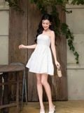  Đầm mini cúp ngực babydoll 