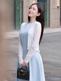  Áo cardigan cổ V dài tay 