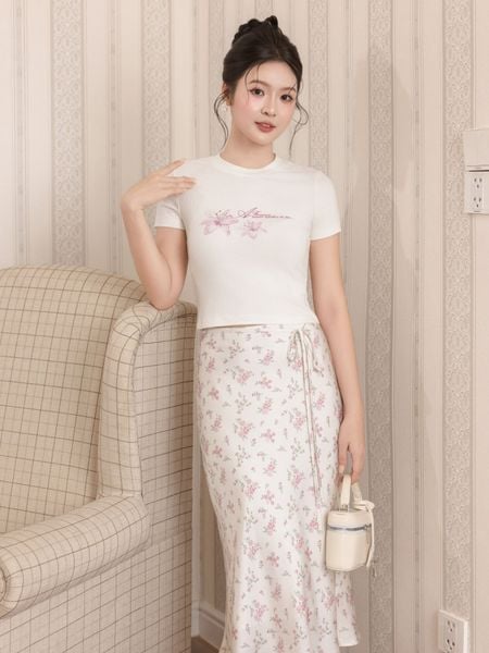  Áo babytee in hoa lily 