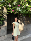  Đầm cơ bản tay phồng 