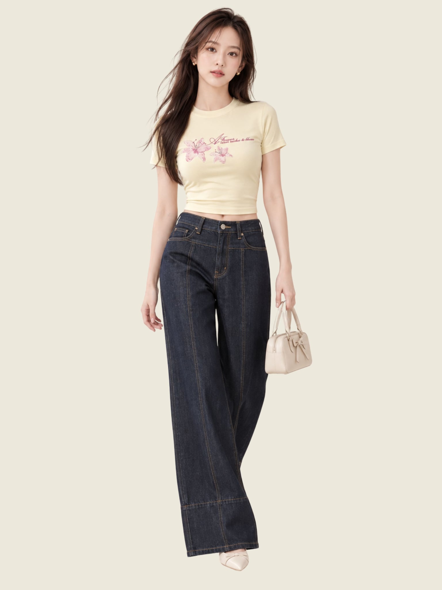 Áo babytee in hoa lily