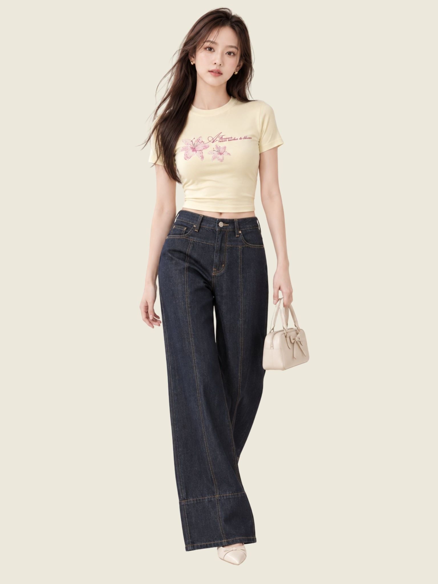  Áo babytee in hoa lily 