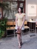  Áo xô thêu dáng peplum 