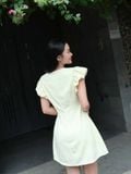  Đầm cơ bản tay phồng 