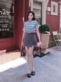  Chân váy mini skort xẻ tà 