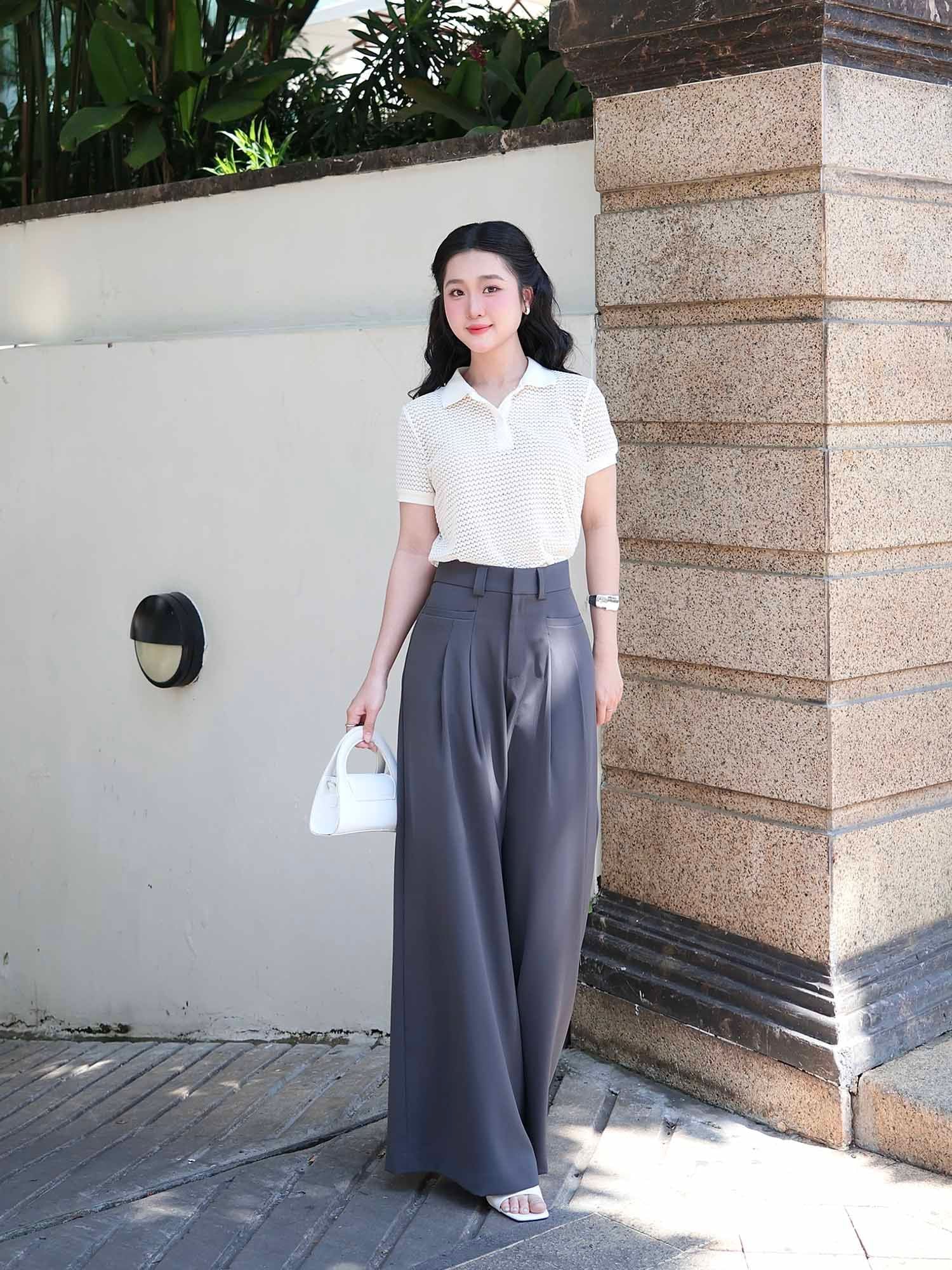  Quần tây dài ống suông 