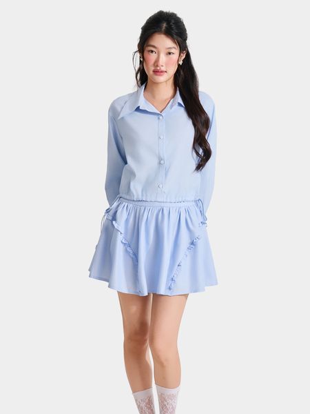  Áo sơ mi dài tay lai rút 