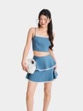  Áo croptop phối ren viền chỉ nổi 