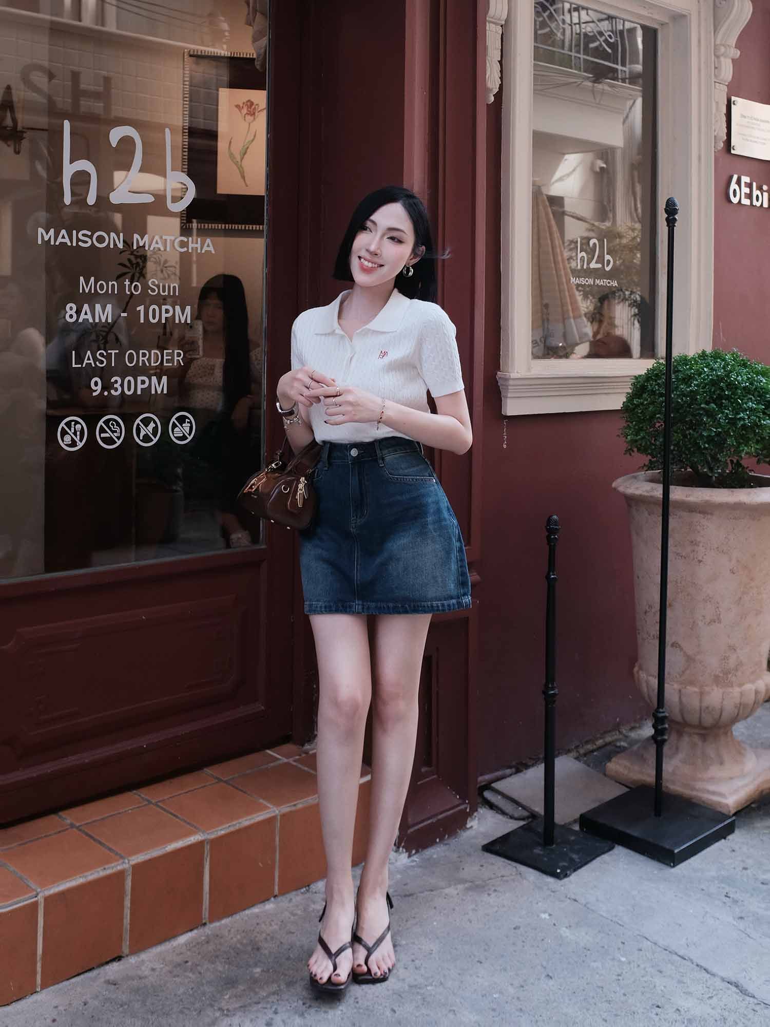  Chân váy Jean ngắn 