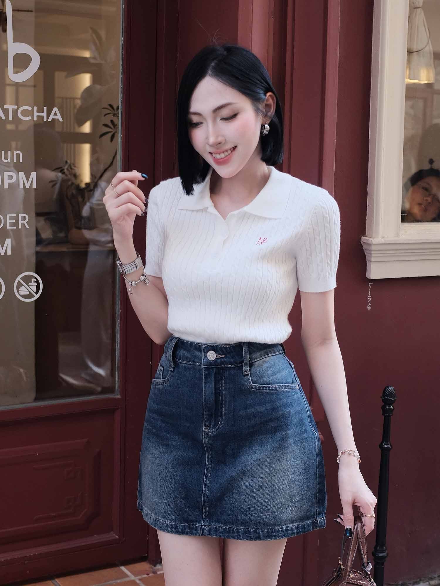  Chân váy Jean ngắn 