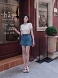  Chân váy Jean ngắn 