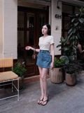  Chân váy Jean ngắn 