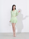  Áo ren thun cổ lật 