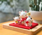  Mèo tam lộc dâng châu may mắn 