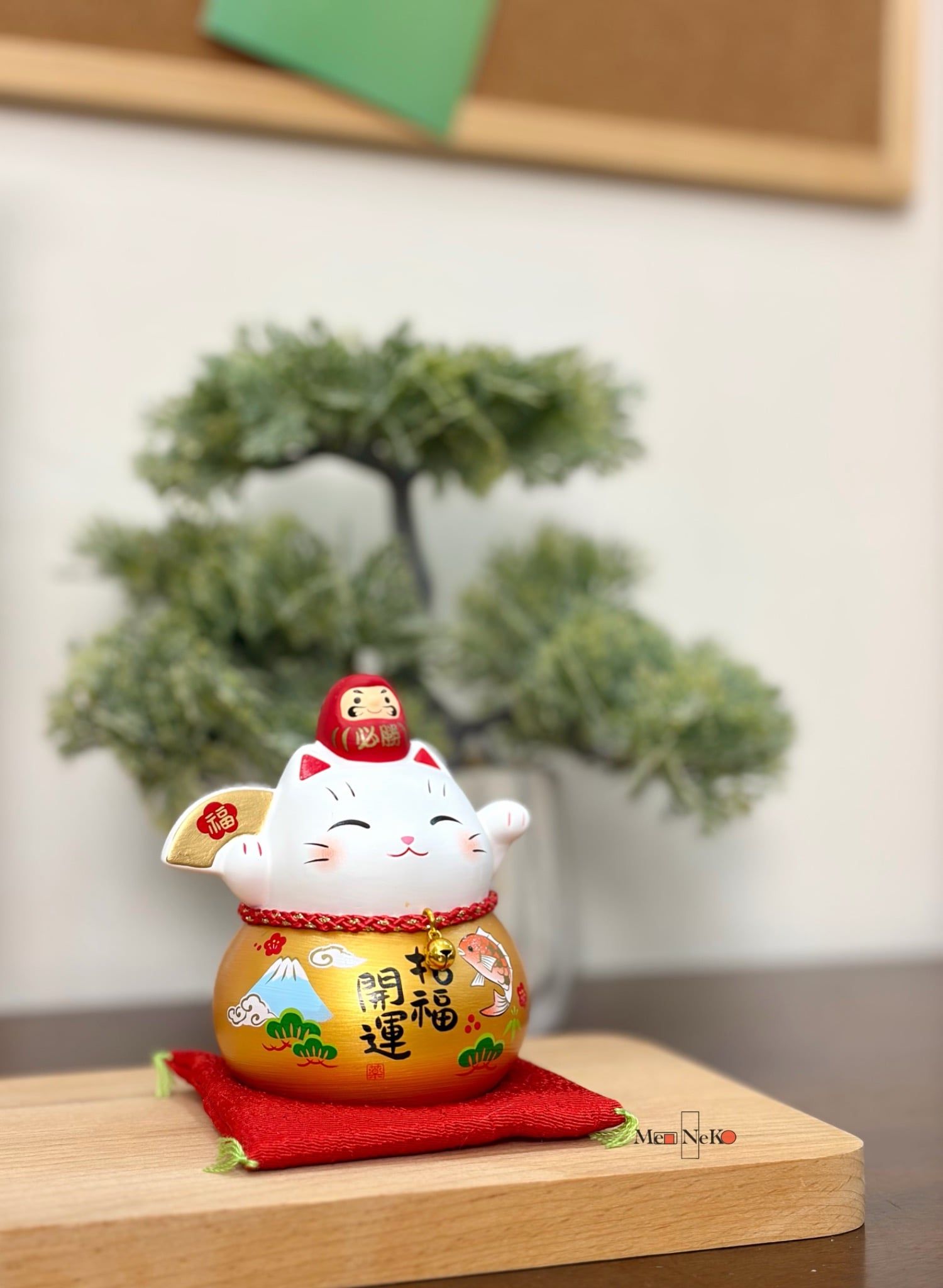  Mèo vàng Daruma nhí 8cm 