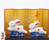  Set thỏ xanh sứ 