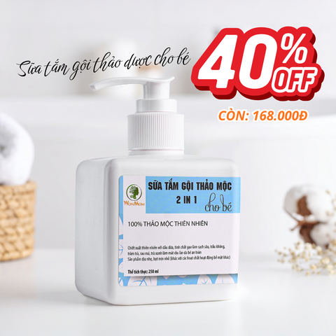 Sữa tắm gội thảo mộc cho bé 2 in 1 250ml
