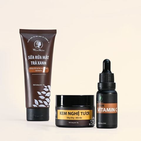  Combo dưỡng trắng da mặt tặng sữa rửa mặt 