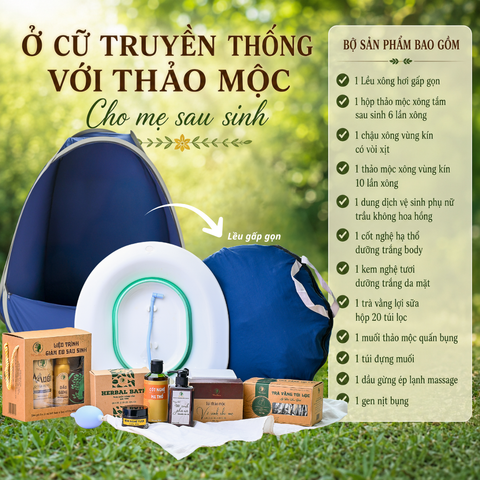 Combo thảo mộc ở cữ 12 món cho mẹ sau sinh