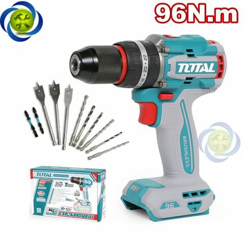Máy Khoan Búa Lực Siết 96Nm Dùng Pin 20V TOTAL TIDLI209681 (chỉ thân máy)