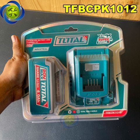Bộ 1 Pin 4Ah Và 1 Sạc 20V Total TFBCPK1012 (Đóng Gói Vỉ Đôi)