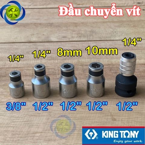 Đầu chuyển vít KINGTONY bulong sang vít dùng cho đầu vít 6.35mm - -8mm - 10mm nhiều kích thước