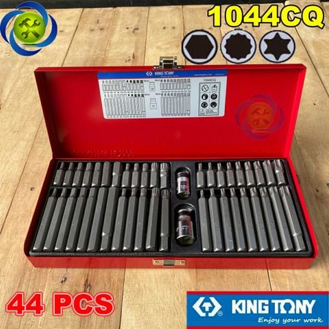 Bộ đầu vít 44 chi tiết Kingtony 1044CQ thân 10mm, thép S2