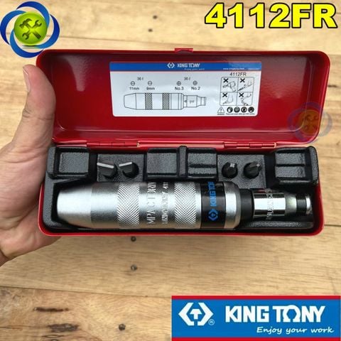 Bộ vít đóng KINGTONY 4112FR có 4 mũi đi kèm (tặng móc khoá)