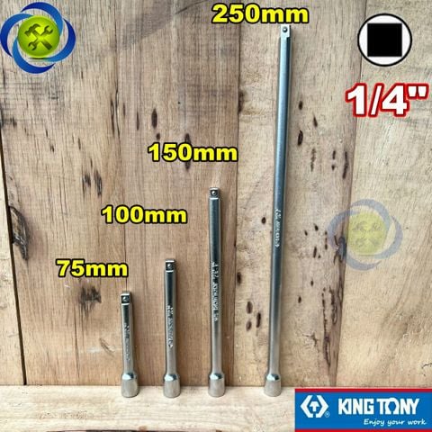 Đầu nối dài 1/4 gắn tuýp vuông 6.35mm Kingtony 2221 chiều dài 75 -100 -150 - 250mm
