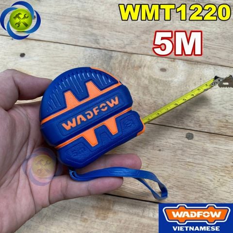 Thước Kéo Thép 5M Nền Vàng Bảng 5x19mm WADFOW WMT1220