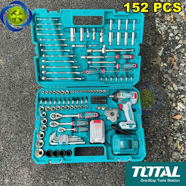 Bộ Đồ Nghề 152 Chi Tiết TOTAL THKTHP31522, Có Máy Siết Bulong
