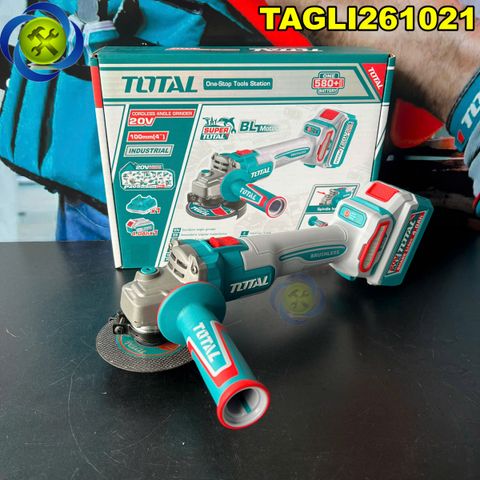 Máy mài góc 20V Dùng Pin Total TAGLI261021 Trục Cốt M10 CÓ PIN SẠC