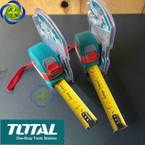 Thước Cuộn 5 Mét - 8 Mét Total TMT80532, TMT80832 (bảng rộng 32mm) Phủ Nylon, 2 Mặt Hệ Mét và Inch