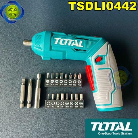 Máy Siết Vít Gập Dùng Pin 4V TOTAL TSDLI0442 Kèm 19 Mũi Vít
