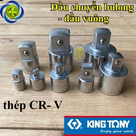 Đầu chuyển bulong KINGTONY đầu vuông thép CR-V, nhiều kích thước 1/4