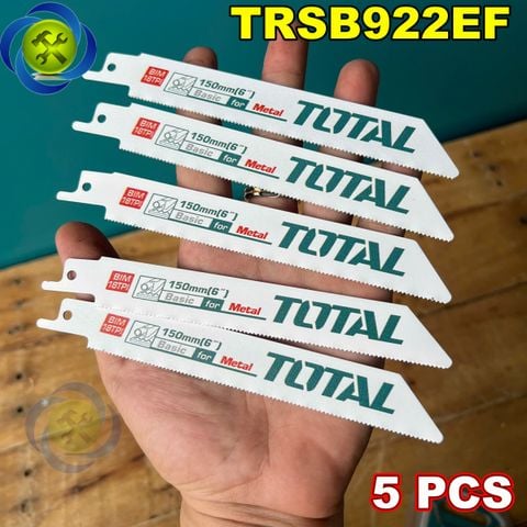 Bộ 5 Lưỡi Cưa Kiếm Total TRSB922EF Dài 150mm Cắt Kim Loại