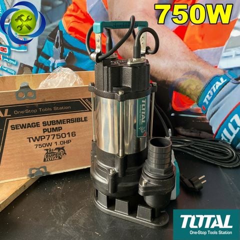 Máy Bơm Chìm Nước Thải 750W (1 HP) TOTAL TWP775016 Motor Dây Đồng