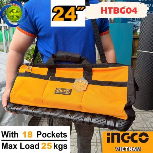Túi Đồ Nghề 24 INCH INGCO HTBG04 Đế Nhựa