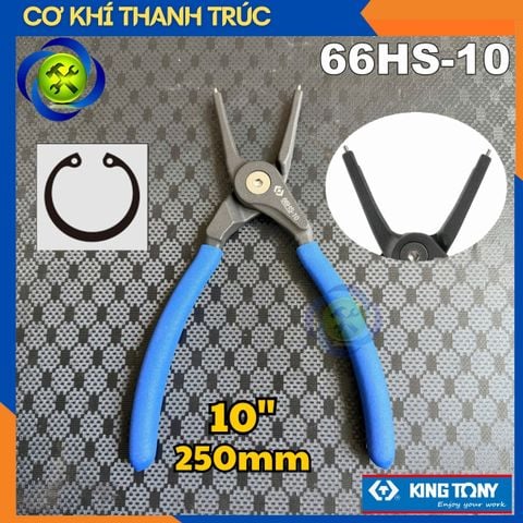 Kìm mở phe trong mũi thẳng Kingtony 66HS-10 kích thước 10inch/250mm