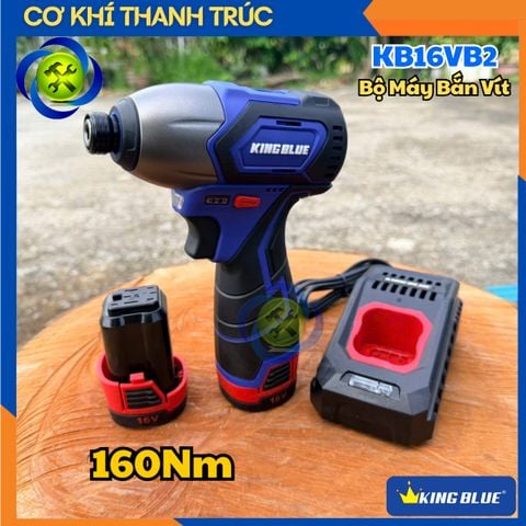 Bộ Máy Bắn Vít 16V KingBlue KB16VB2 Không Chổi Than Lực Siết 160Nm