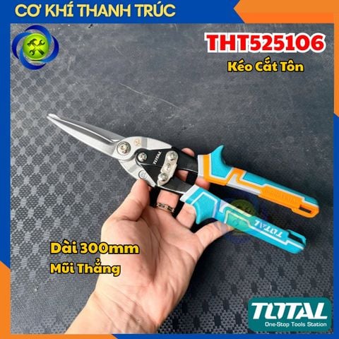 Kéo Cắt Tôn Mũi Thẳng TOTAL THT525106 Dài 300mm