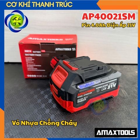Pin 4A.h Amaxtools AP40021SM Điện Áp 21V Vỏ Nhựa Chống Cháy