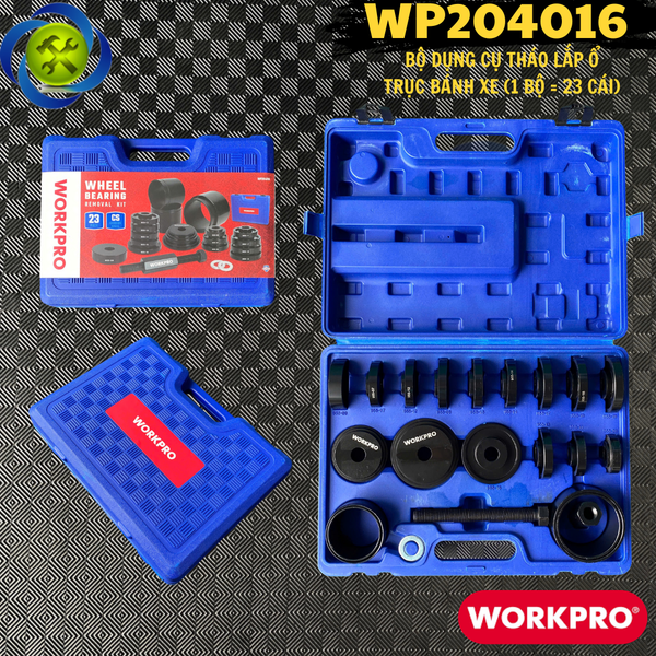 Bộ Dụng Cụ Tháo Lắp Ổ Trục Bánh Xe Workpro WP204016 (1 Bộ = 23 Cái)