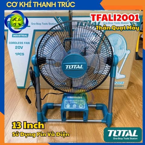 Thân Quạt Máy TOTAL TFALI2001 Kích Thước 13 Inch Sử Dụng Pin Và Điện