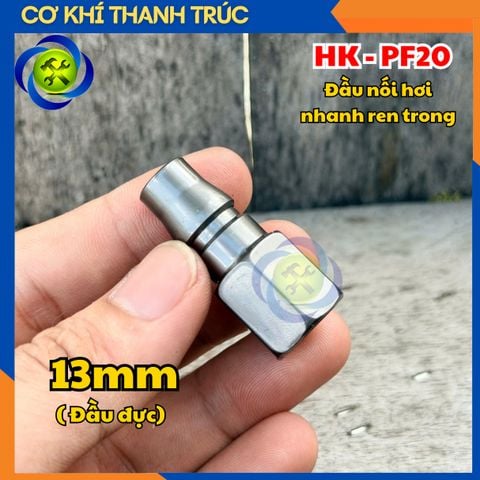 Đầu nối hơi ren trong 13mm HEIKE PF20 (đầu đực) loại 1/4 PT