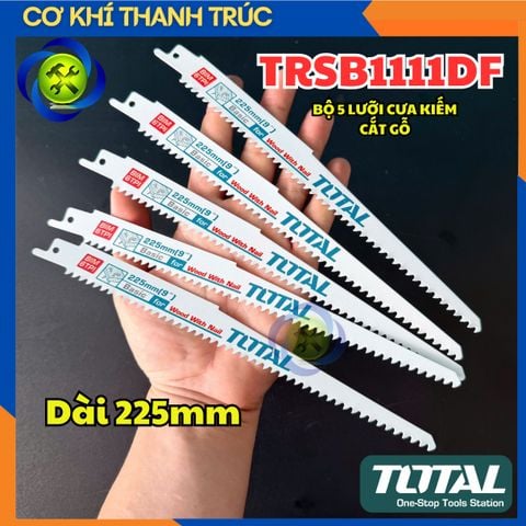 Bộ 5 Lưỡi Cưa Kiếm Total TRSB1111DF Dài 225mm Cắt Gỗ
