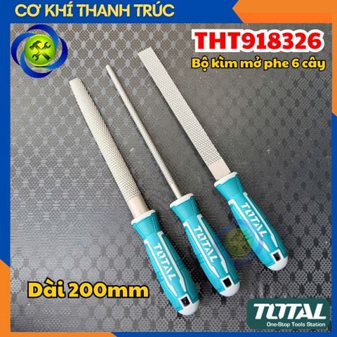 Bộ Dũa Gỗ 3 Cây TOTAL THT918326 Dài 200mm